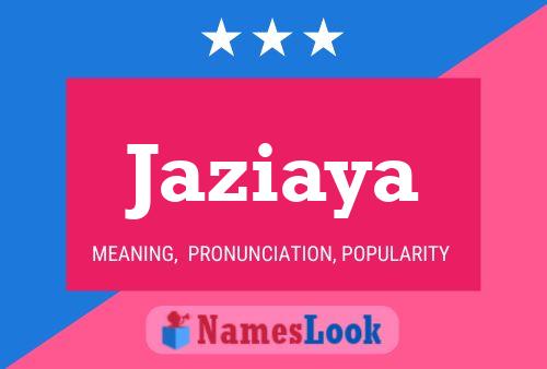 Jaziaya Name Poster