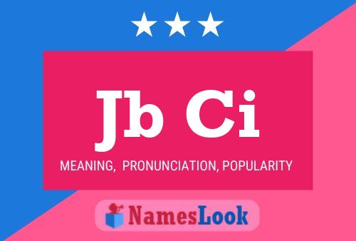 Jb Ci Name Poster