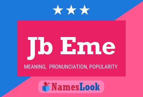 Jb Eme Name Poster