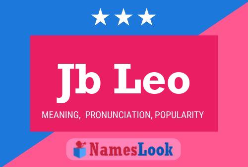 Jb Leo Name Poster