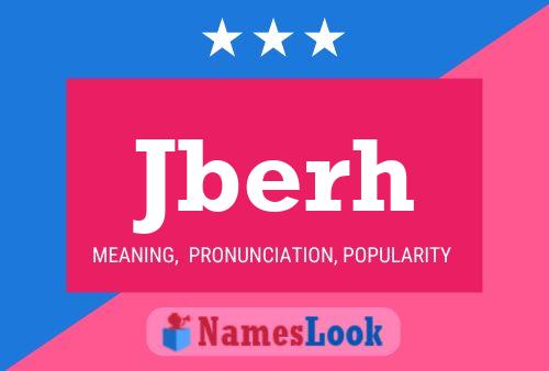 Jberh Name Poster