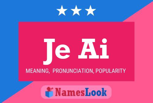 Je Ai Name Poster