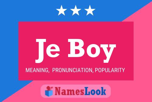 Je Boy Name Poster