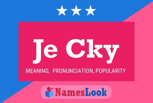 Je Cky Name Poster