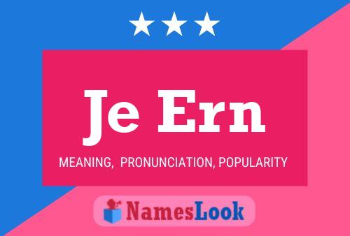 Je Ern Name Poster