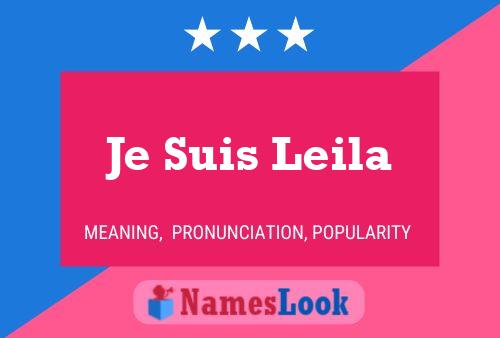 Je Suis Leila Name Poster