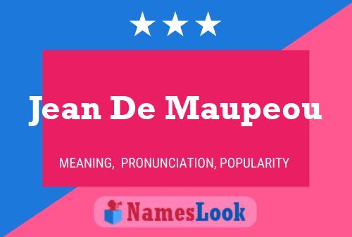 Jean De Maupeou Name Poster