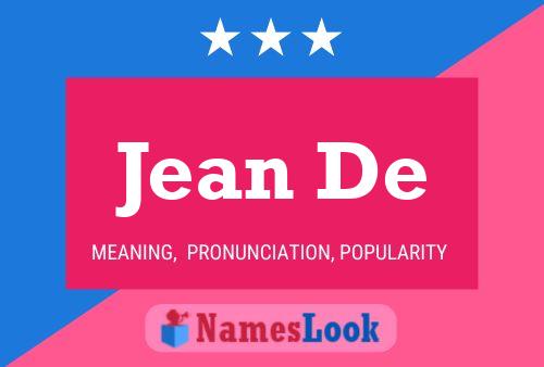 Jean De Name Poster