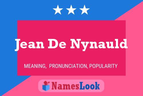 Jean De Nynauld Name Poster