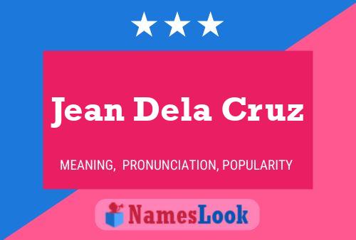 Jean Dela Cruz Name Poster