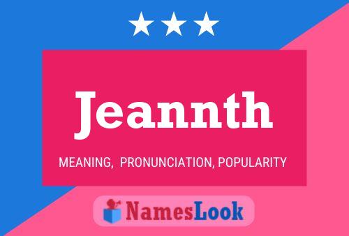 Jeannth Name Poster