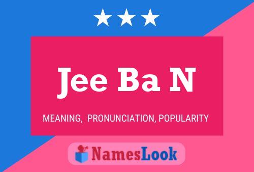 Jee Ba N Name Poster