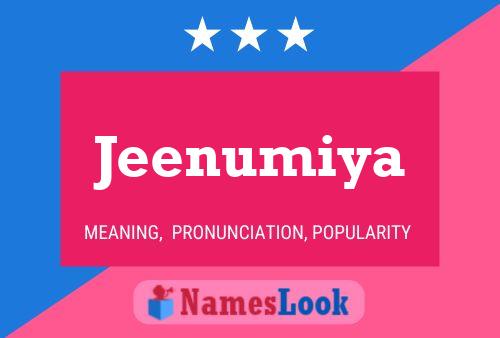 Jeenumiya Name Poster