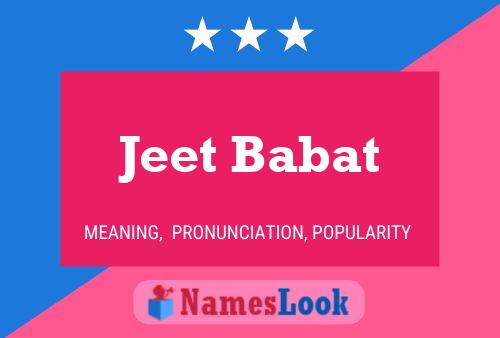 Jeet Babat Name Poster