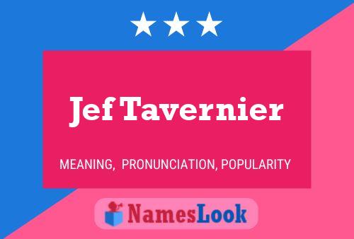 Jef Tavernier Name Poster