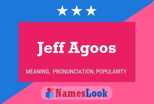 Jeff Agoos Name Poster