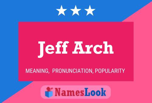 Jeff Arch Name Poster