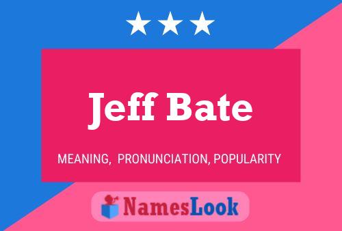 Jeff Bate Name Poster