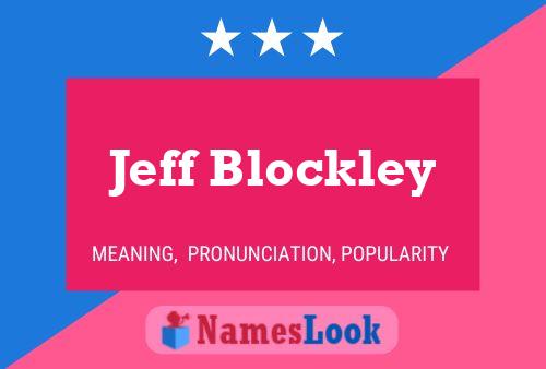 Jeff Blockley Name Poster