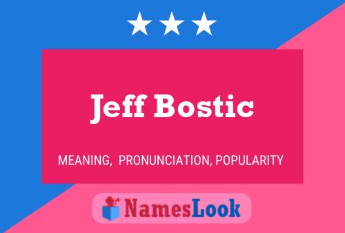 Jeff Bostic Name Poster