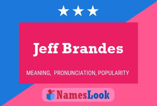 Jeff Brandes Name Poster