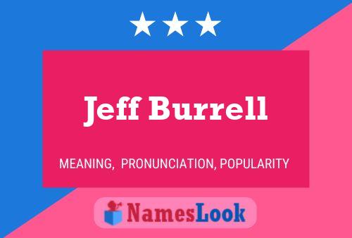 Jeff Burrell Name Poster