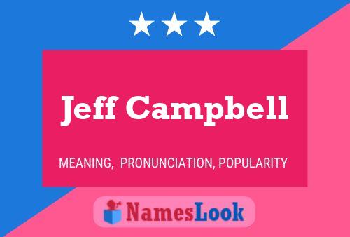 Jeff Campbell Name Poster