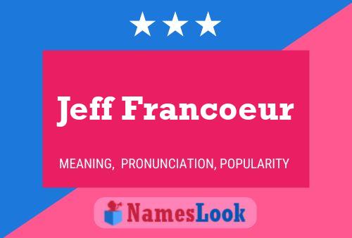 Jeff Francoeur Name Poster