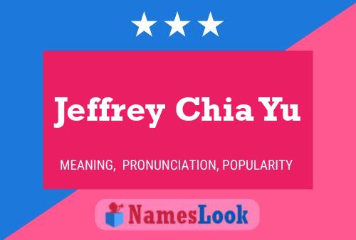 Jeffrey Chia Yu Name Poster