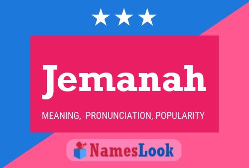 Jemanah Name Poster