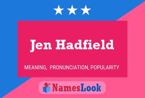 Jen Hadfield Name Poster