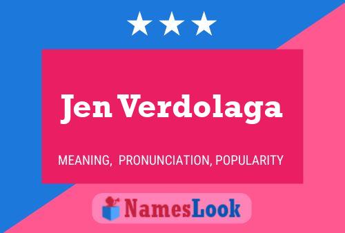 Jen Verdolaga Name Poster