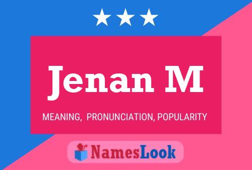 Jenan M Name Poster