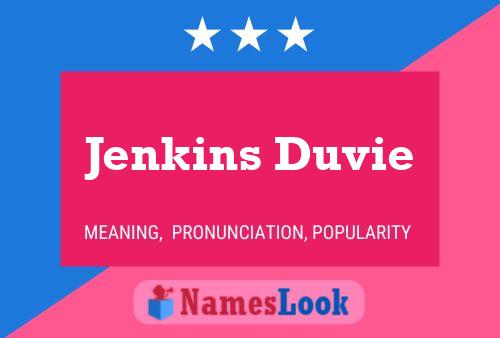 Jenkins Duvie Name Poster