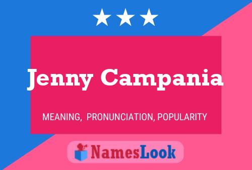 Jenny Campania Name Poster