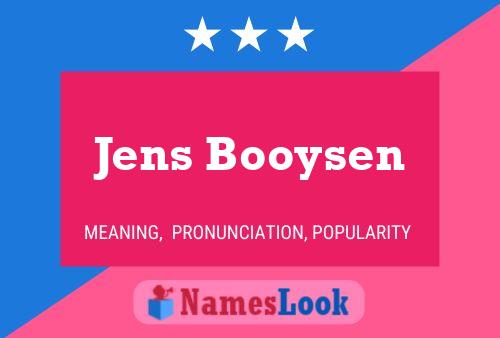 Jens Booysen Name Poster