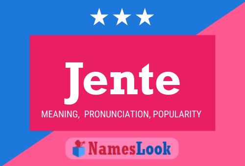 Jente Name Poster