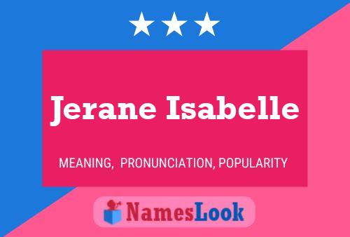 Jerane Isabelle Name Poster