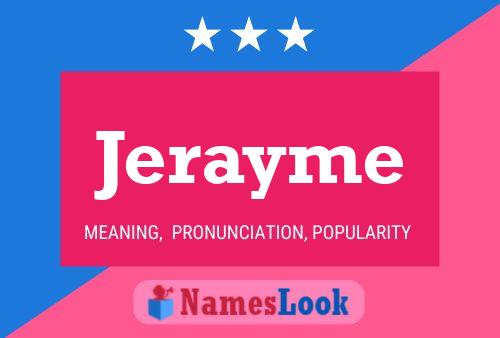 Jerayme Name Poster