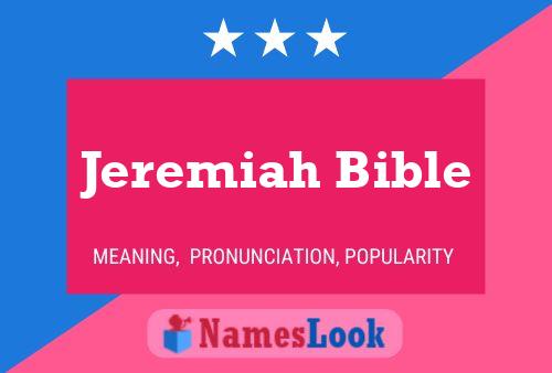 Jeremiah Bible Name Poster