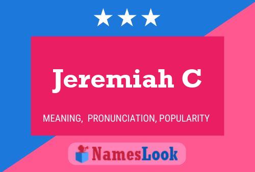 Jeremiah C Name Poster