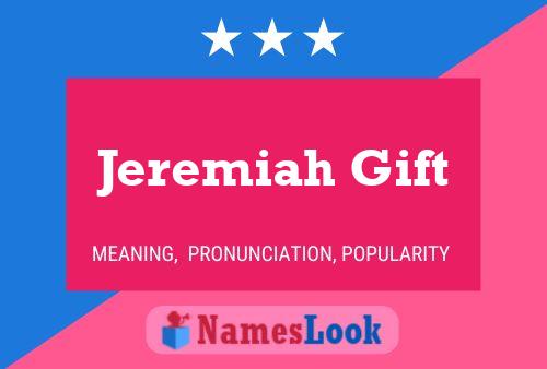 Jeremiah Gift Name Poster