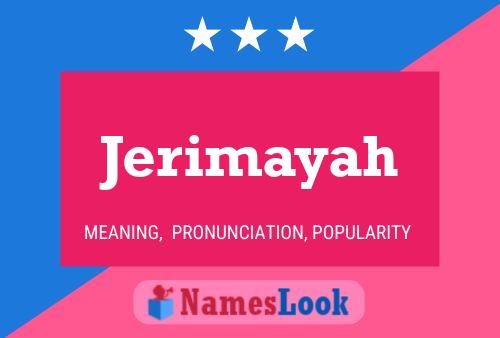 Jerimayah Name Poster