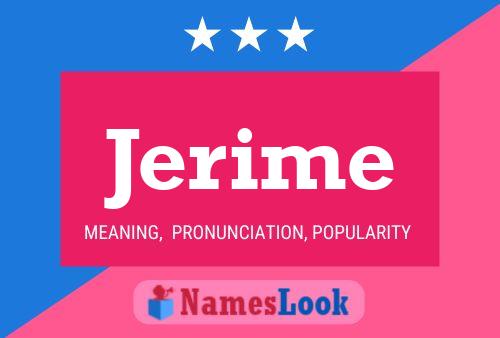 Jerime Name Poster