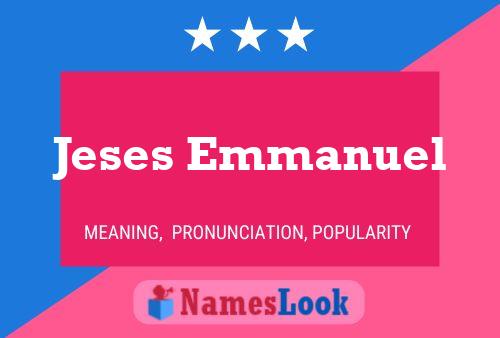 Jeses Emmanuel Name Poster