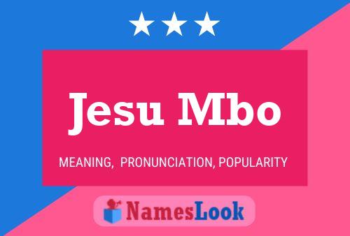 Jesu Mbo Name Poster