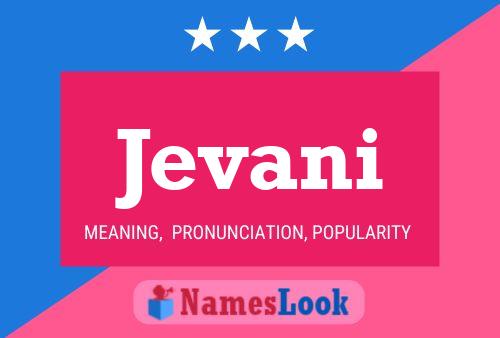 Jevani Name Poster