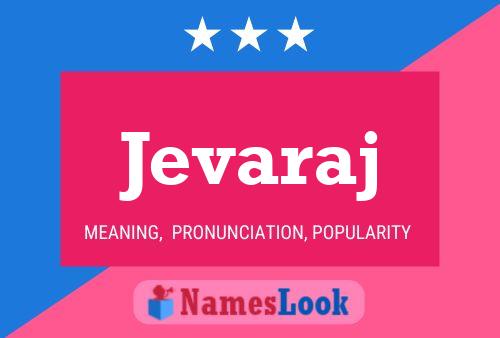 Jevaraj Name Poster