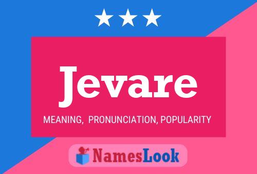 Jevare Name Poster