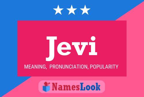 Jevi Name Poster